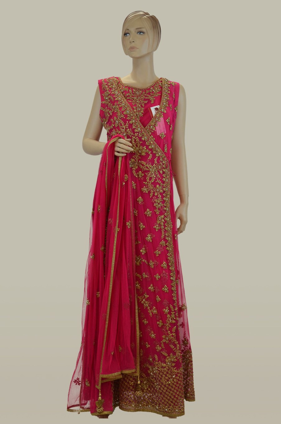 Women Palkhi | Pink Color Jacket Style Gown ( D1012 )