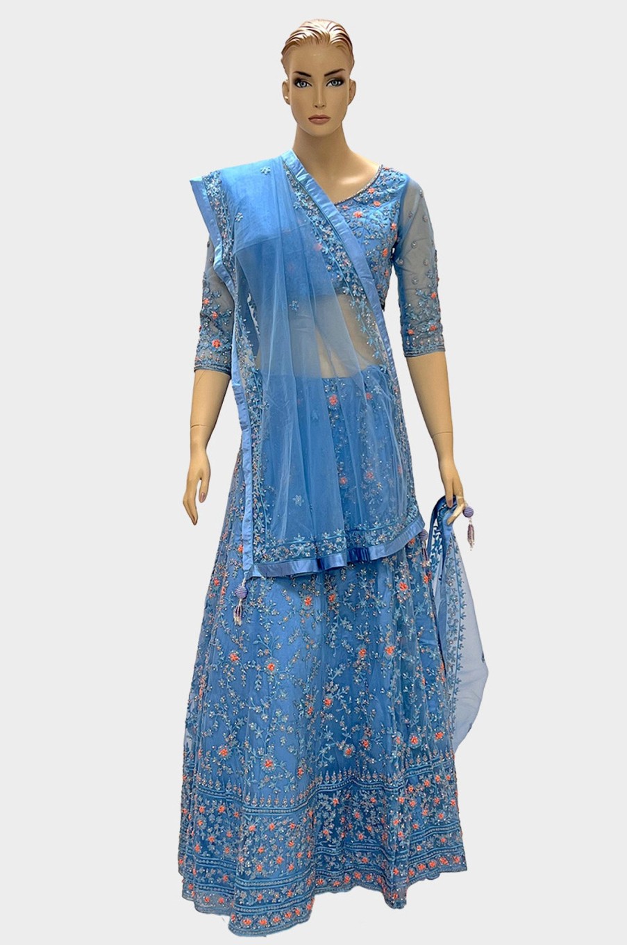 Women Palkhi | Sky Blue Color Lehengha Choli (L0267)