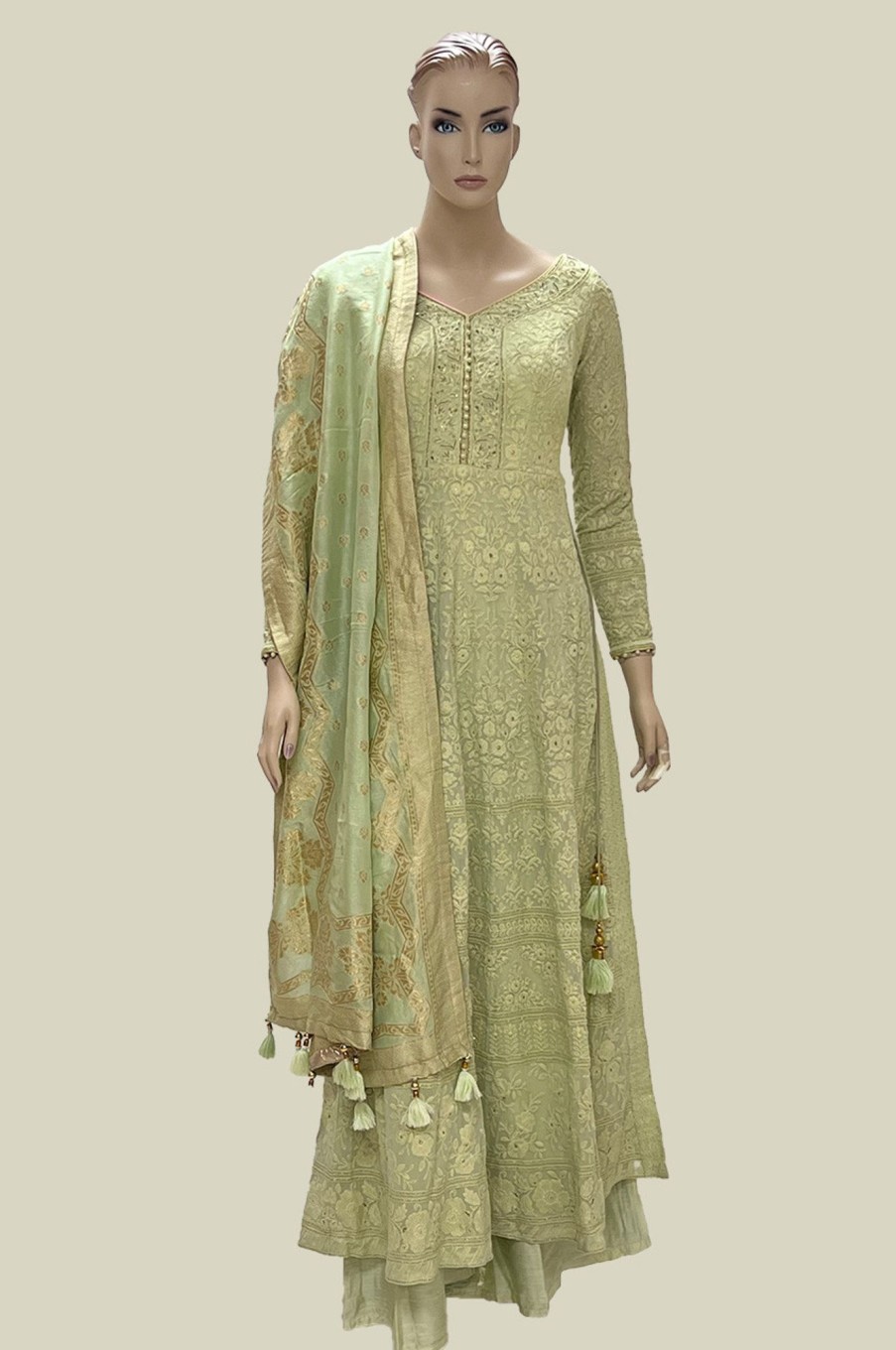 Women Palkhi | Parrot Green Color Salwar Dress (D1310)