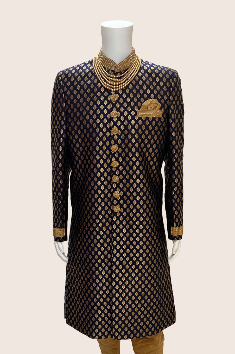 Men Palkhi | Navy Blue Sherwani (M0502)