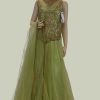 Women Palkhi | Light Green Floor Length Gown ( D0586 )