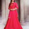 Women Palkhi | Red Color Raw Silk Gown (D0996)