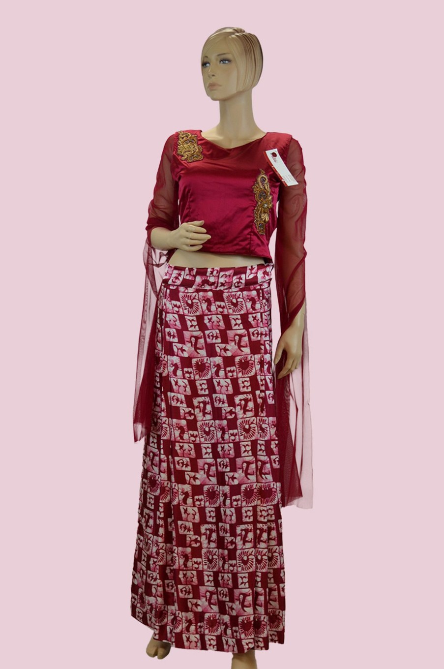 Women Palkhi | Maroon Color Crock Top Dress ( D0864 )