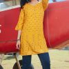 Women Palkhi | Yellow Color Short Kurti (D1344)