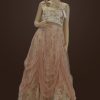 Women Palkhi | Pink Color Gown For Indian Bridal Party Or Wedding Reception. (D1081)