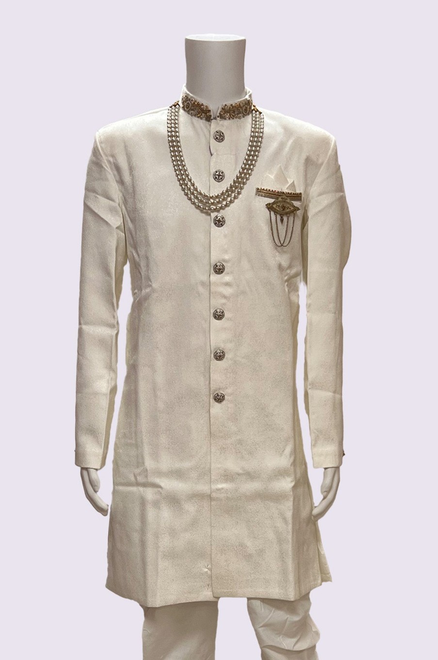 Men Palkhi | Cream Color Indo Western Jacket Suit (M0482)